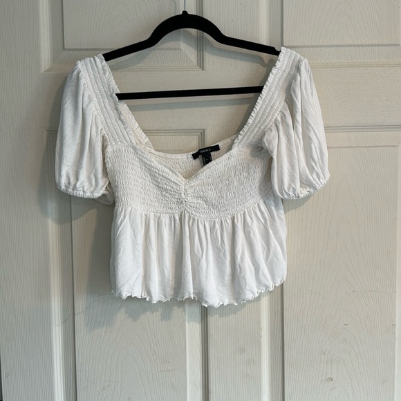 Forever 21 white crop top size large - Picture 1 of 5